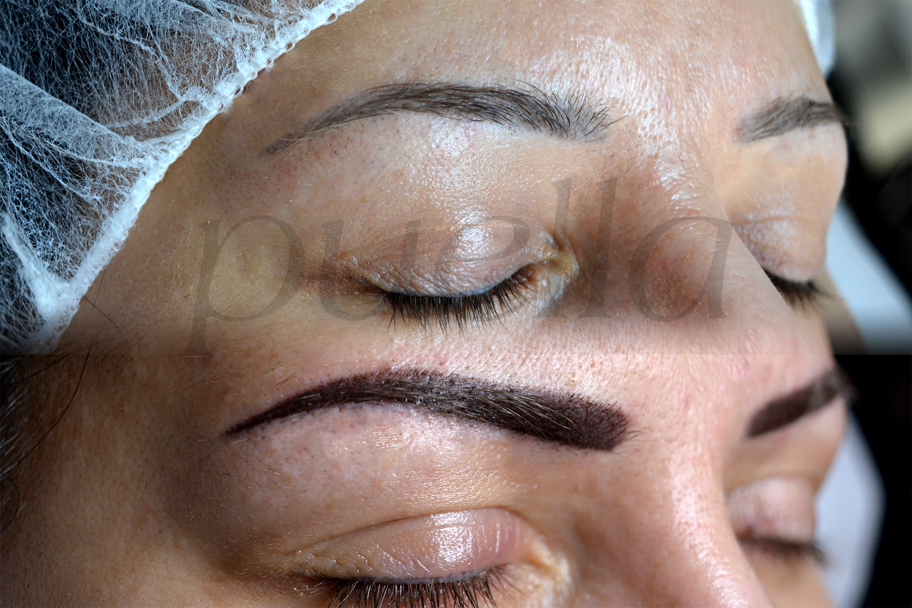 Permanent makeup by Puella Beauty - eyebrows before and after image