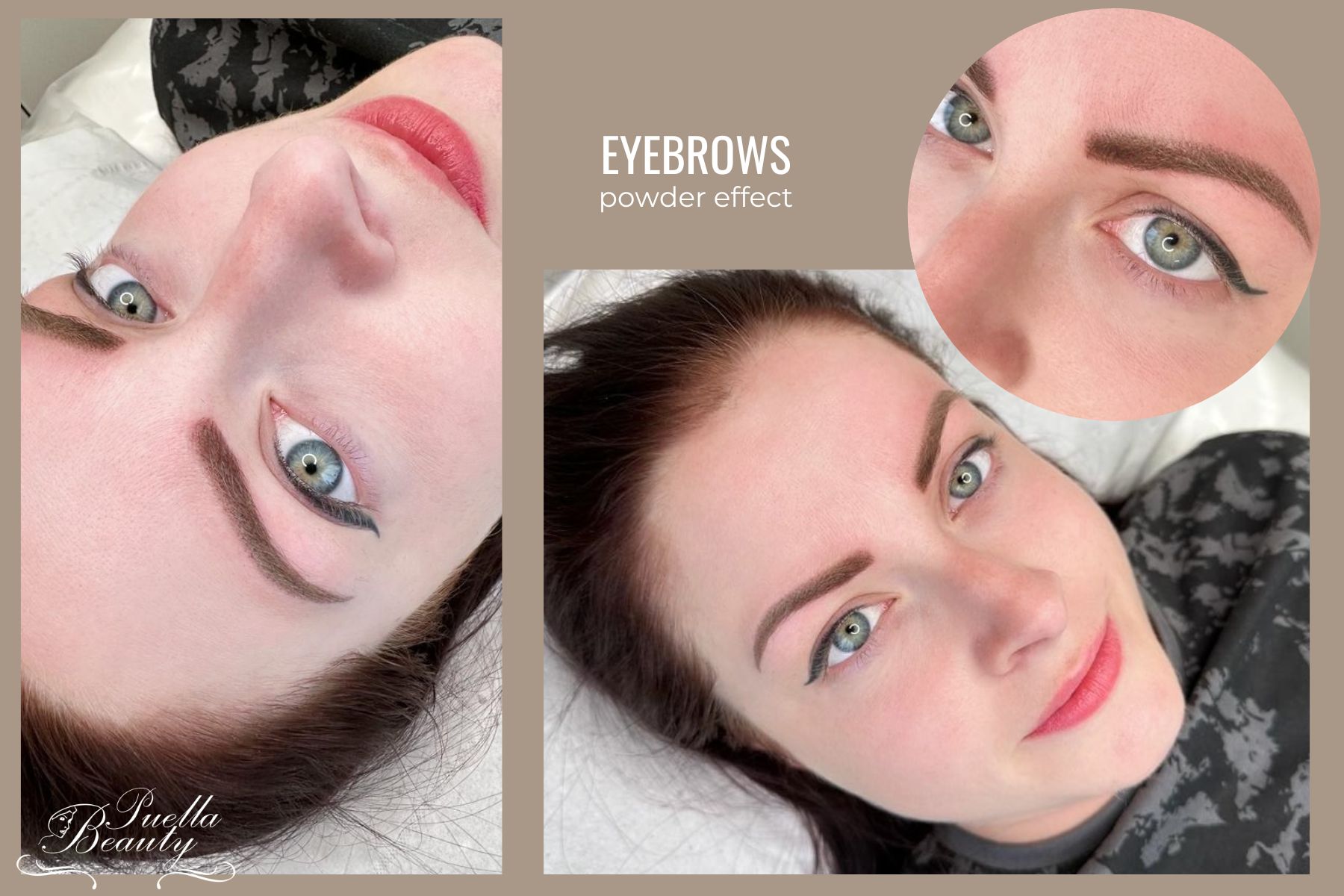 Eyebrows powder effect